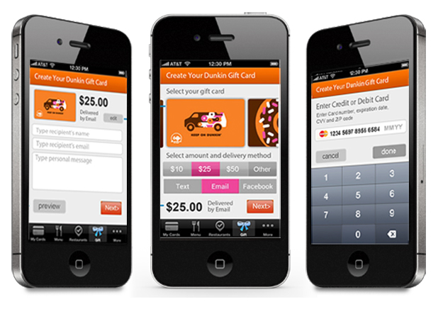 Dunkin Donut Mobile Gift Card