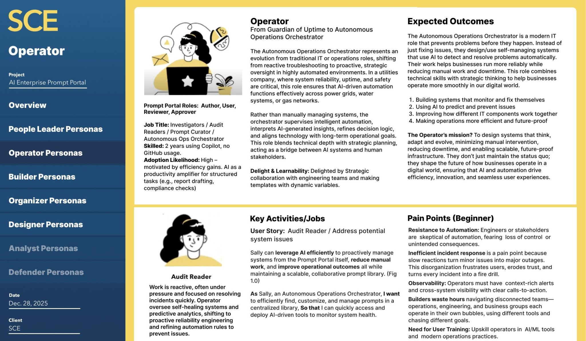 Personas: AI Enterprise Prompt Portal for SCE