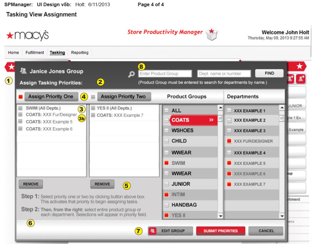 Macy’s Sales Representative Tool for In-store Pickup